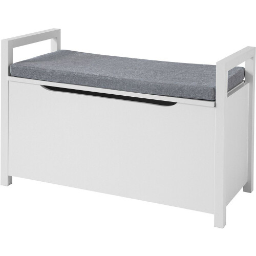 SoBuy FSR76-W - Opbergbank - Schoenenbank met Zitkussen en Opbergruimte - Wit Tweedehands