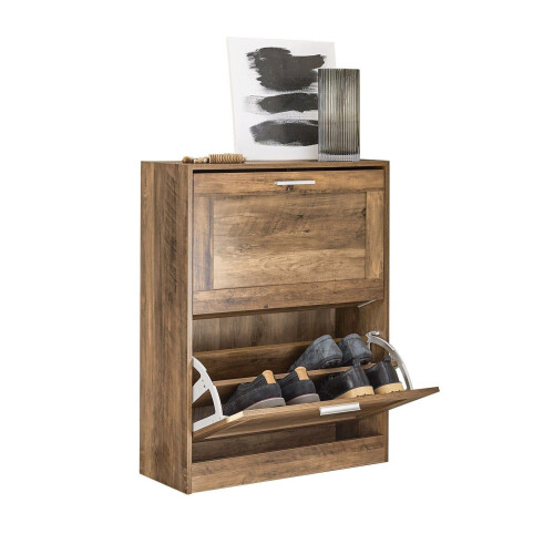 SoBuy Schoenenkast - Hout - 2 kleppen - 60x79x23cm Tweedehands