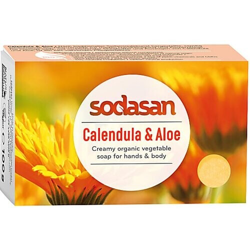 Sodasan Zeep Bar Calendula & Aloe 100g Tweedehands