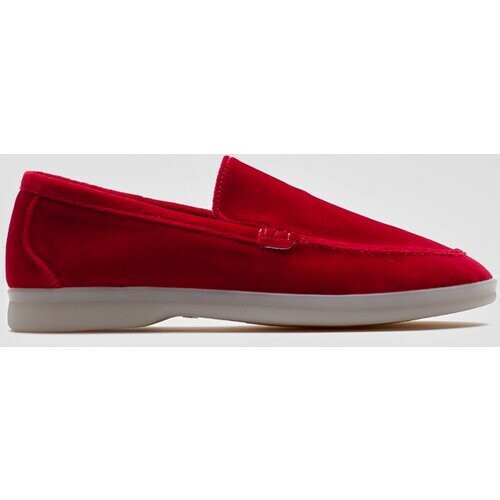 Solari Milano dames vegan Loafers Velvet Loafer Rood Tweedehands