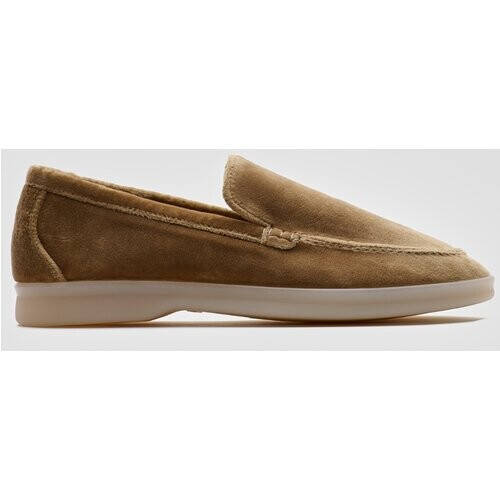 Solari Milano dames vegan Loafers Velvet Loafer Taupe Tweedehands
