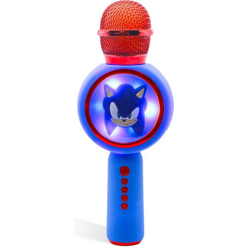 Sonic the Hedgehog - draadloze karaoke microfoon - LED display - stemvervorming - kleur: Sonic the Hedgehog