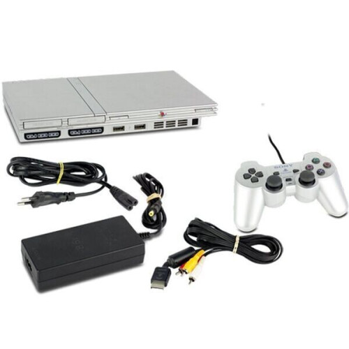 Sony PlayStation 2 Fat (PS2 Fat) - 2 Controller - zilver Tweedehands