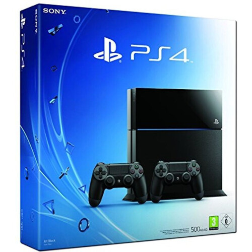 Sony PlayStation 4 (500 GB) - incl. 2 draadloze controllers - zwart Tweedehands