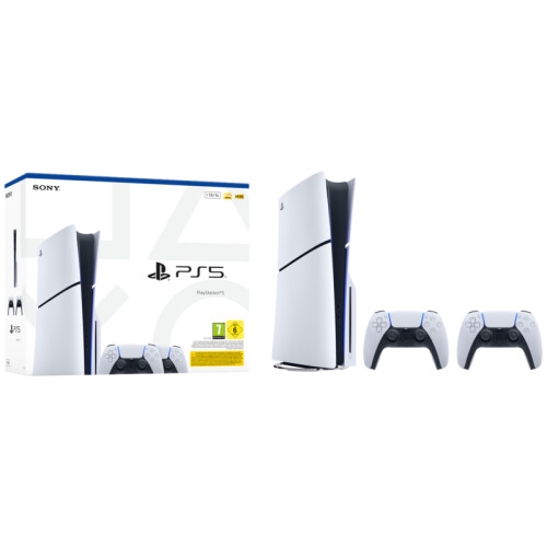 Sony PlayStation5 Console 1TB - Bundel met twee DualSense draadloze controllers 1 TB