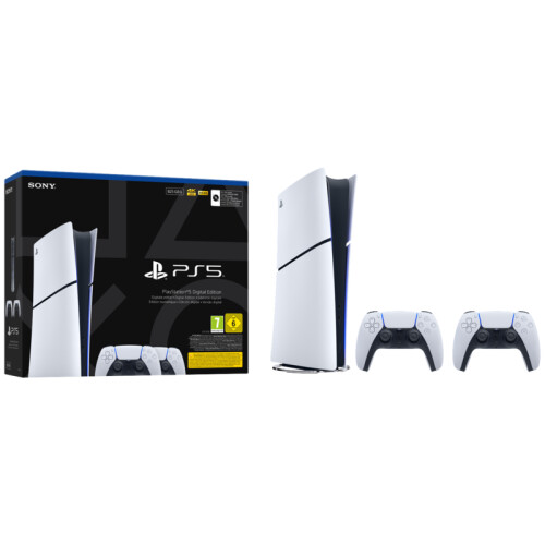 Sony PlayStation5 Digital Edition 825 GB - Bundel met twee DualSense draadloze controllers 825 GB