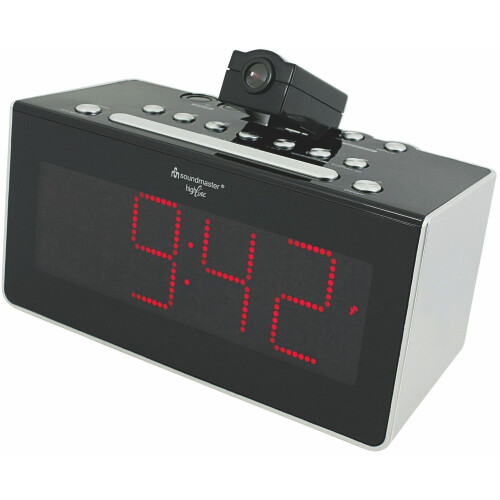 Soundmaster FUR6005 - Wekkerradio - Projectieklok met FM-radio en snoozefunctie - Zwart
