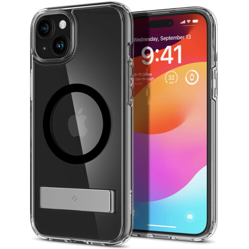 Spigen Ultra Hybrid S - Soft Case - Air Cushion Technologie - Zwart (iPhone 15)