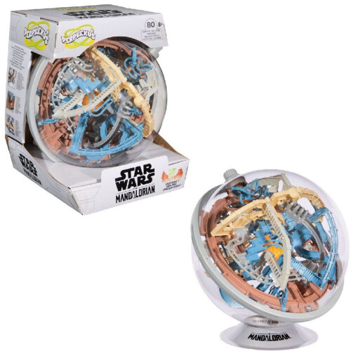 Spin Master Games Star Wars Perplexus - 3D-zwaartekrachtdoolhof met 80 obstakels - Mandalorian-thema