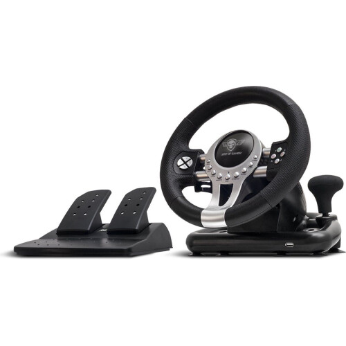 Spirit of Gamer Race Wheel Pro 2 - Race Stuur - Force Feedback - Zilver Zwart Tweedehands