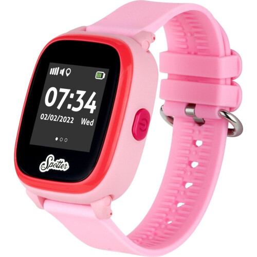 Spotter® GPS Kinderhorloge - Roze - Speciaal voor Kinderen - App in 5 talen - Meisjes horloge - Waterdicht - Werkt in Europa, optie wereldwijd - Inclusief simkaart - Nederlandse klantenservice - 40.000 users