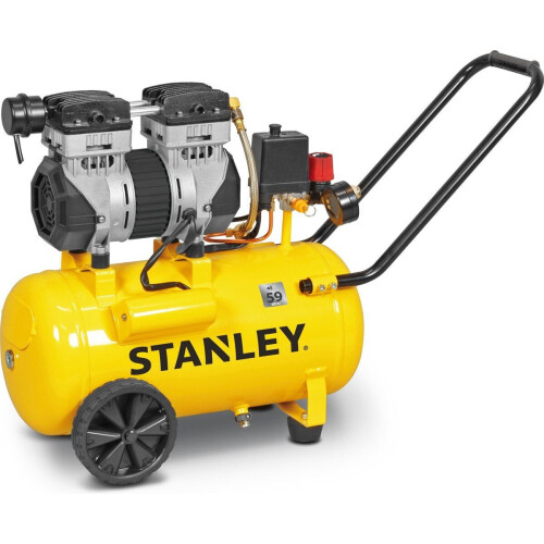 Stanley SXCMS1324HE - Compressor - Olievrij - Stille werking 59 dB - 24 L / 8 bar Tweedehands