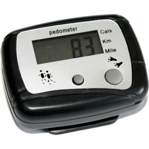 Stappenteller - Telt tot 99999 stappen en calorieën - Wit/Zwart