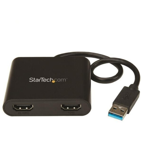 Startech.com USB32HD2 - USB naar dual HDMI adapter - 4K - Zwart