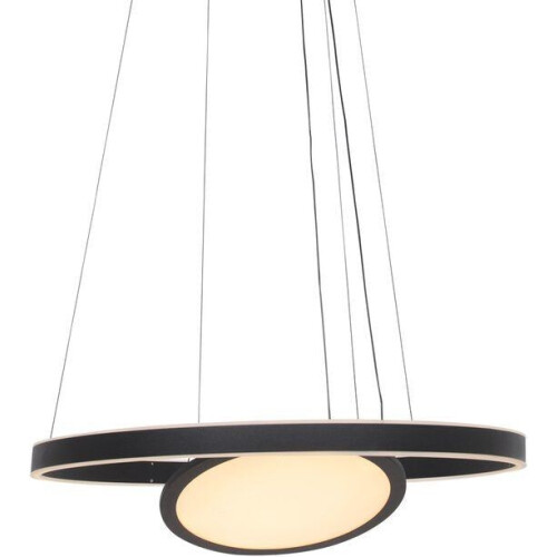 Steinhauer Ringlux - Hanglamp - 60 cm - ingebouwde LED-module - zwart - 3514ZW Tweedehands