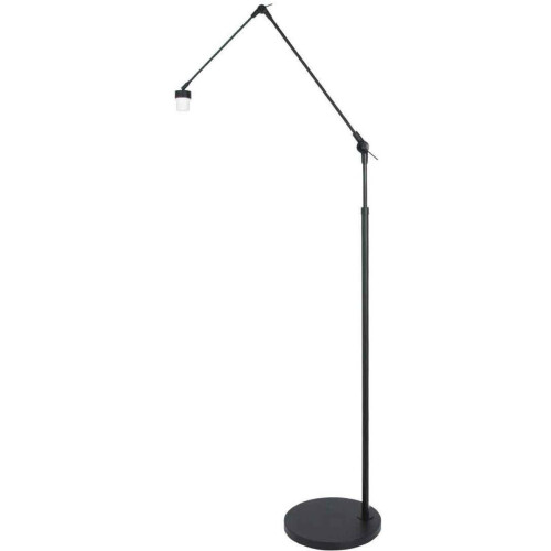 Zwarte vloerlamp booglamp Prestige Chic 7395ZW - Draaibaar, kantelbaar, uitschuifbaar - Materiaal: metaal, kunststoff, elektronica - Merk: Steinhauer