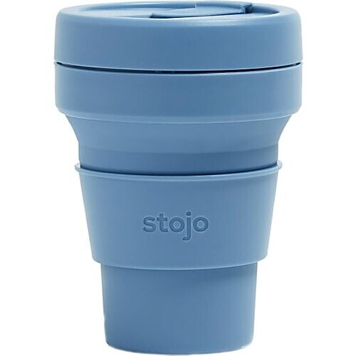 Stojo Opvouwbare Pocketbeker 355ml - Staalblauw Tweedehands