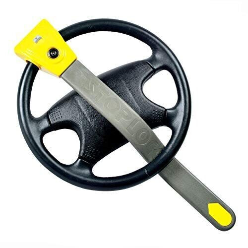 Stoplock 2 - Stuurslot Auto - LED verlichting - Geel Tweedehands