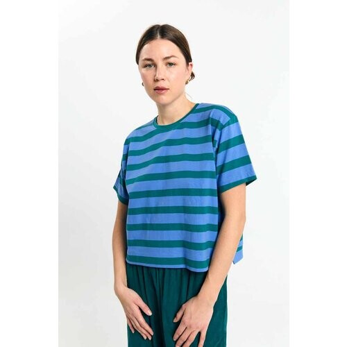SUITE13LAB dames vegan T-Shirt Isquia Stripes Groen Tweedehands