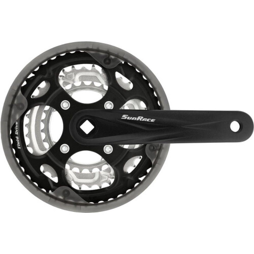 Sunrace FCM300 - Crankstel - 3 kettingbladen 28-38-48 - 170 mm - Zwart/Zilver