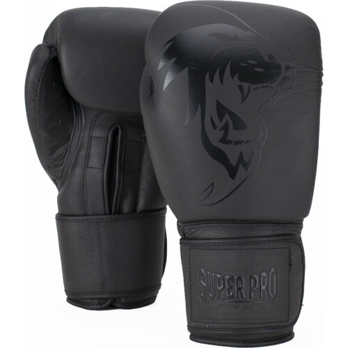 Super Pro Combat Gear - Legend Lederen Kickbokshandschoenen - 18 oz - Grijs Tweedehands