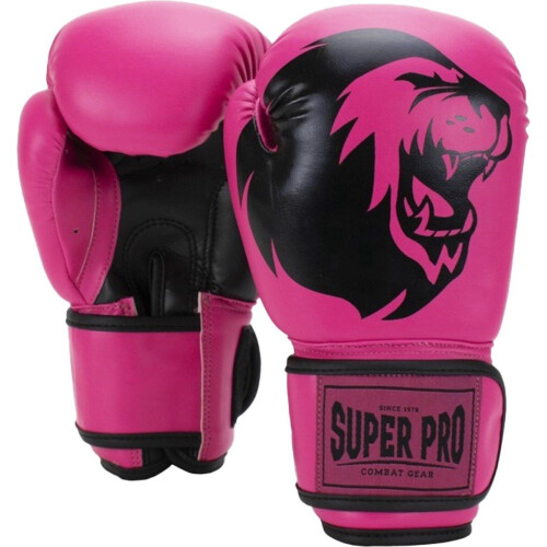 Super Pro Combat Gear Talent - Kickbokshandschoenen - 8 oz - Roze/Zwart Tweedehands