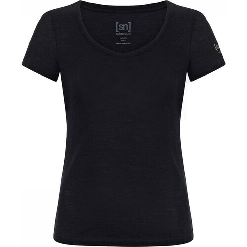 Supernatural V Neck T-Shirt Dames Zwart Tweedehands