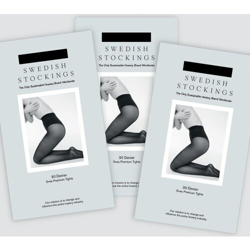 Swedish Stockings dames vegan Basisset! Svea Panty 3 Stuks Zwart Tweedehands