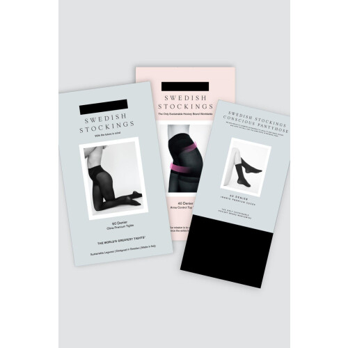 Swedish Stockings dames vegan Bestsellers Set! Olivia, Anna & Ingrid Sok Zwart Tweedehands