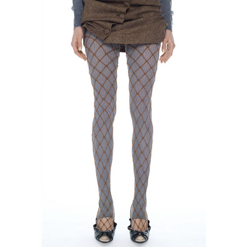 Swedish Stockings dames vegan Legging Dubbel August Barron Beige Zilver Tweedehands