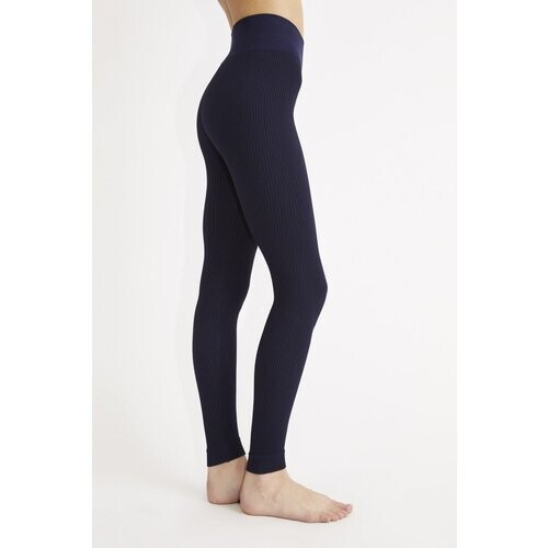 Swedish Stockings dames vegan Ria Rib Legging Navy Tweedehands