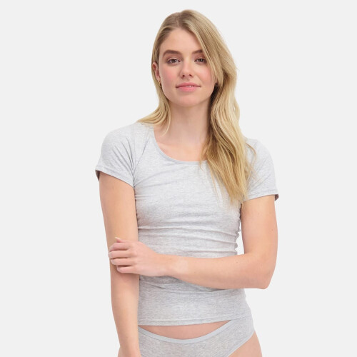T-shirts Kate (2-pack) - Light Grey Melange S Tweedehands