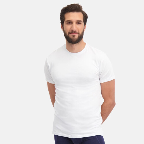 T-Shirts Ruben ronde hals (2-pack) - Wit L Tweedehands