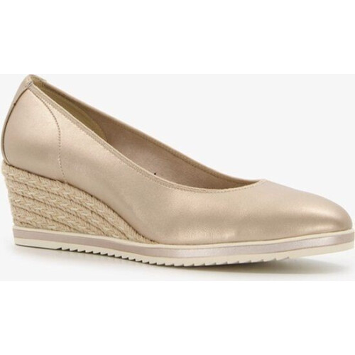 Tamaris - dames pumps - sleehak 6 cm met touwdetails - goud