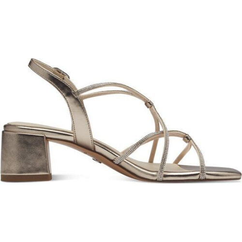 Tamaris Essentials - Dames Sandalen - 5 cm hakhoogte - LIGHT GOLD