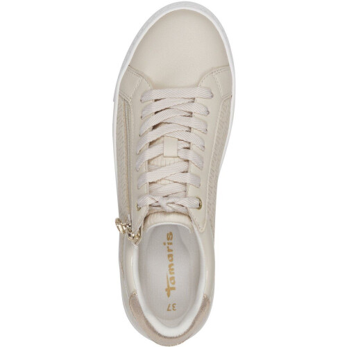 Tamaris ESSENTIALS - Dames Sneakers - Comfort-Lining - IVORY/GOLD