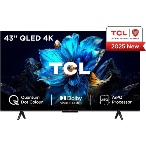 TCL 43P71K - Ultra HD TV - 4K QLED Dolby Atmos Google TV - Zwart