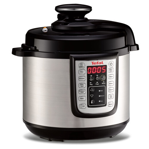 Tefal All-in-One CY505E - 3 in 1 Slowcooker - Multicooker - Snelkookpan - RVS - 6 liter Tweedehands