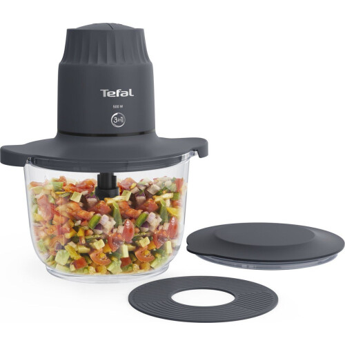 Tefal Choppeo MB6031 - Hakmolen - Glazen Bowl 500 ml - 2 Snelheden - Zwart