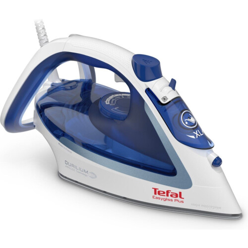 Tefal Easygliss Plus FV5736 - Stoomstrijkijzer - 2500W - Stoomafgifte 45 g/min - Stoomstoot 220 g/min - Blauw Wit Tweedehands
