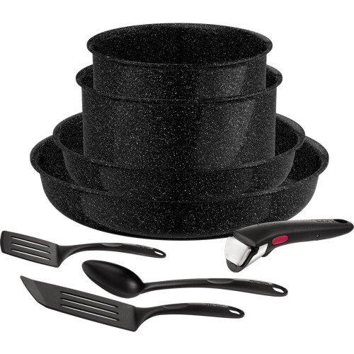Tefal Ingenio Intens'Ceram - Pannenset - 8-delig - PFAS-vrij - Keramisch - Inductie - Stapelbaar (8-delig) Tweedehands