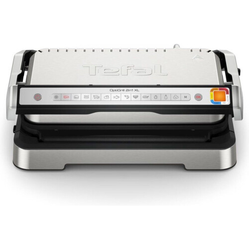 Tefal OptiGrill 2in1 XL GC782D - Intelligente Contactgrill - 12 Automatische Programma's - Gaarheidsindicator - 2200W - RVS Tweedehands