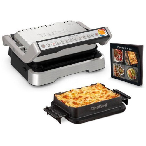 Tefal OptiGrill 4in1 GC774D - Intelligente Contactgrill - 9 Automatische programma's - RVS
