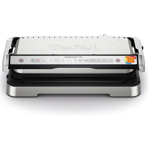 Tefal OptiGrill 4in1 XL GC784D - Contactgrill - Groot grilloppervlak - 12 automatische kookprogramma’s - 2200W - RVS
