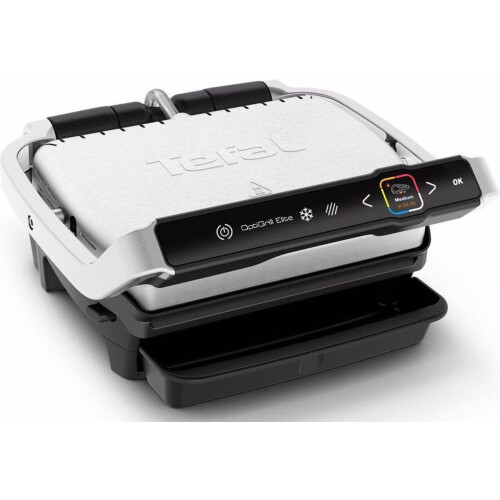 Tefal OptiGrill Elite GC750D - Slimme Contactgrill met 12 automatische programma's - Zilver Tweedehands