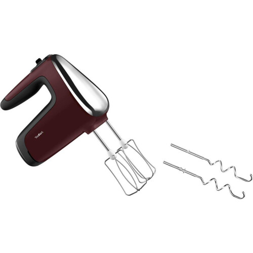 Tefal Powermix Silence HT6525 - Handmixer - 600W - Stilste en krachtigste handmixer - Bordeaux Rood