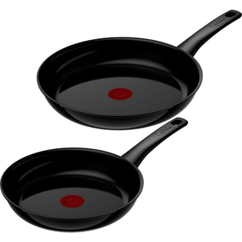Tefal Renew Black ON - Keramische Koekenpannenset - Ø24 &Ø28 cm - PFAS-vrij - Geschikt voor Inductie