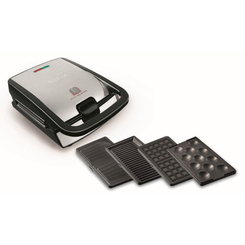Tefal Snack Collection SW854D - Multisnack - 4 platen voor tosti's wafels poffertjes panini's Tweedehands