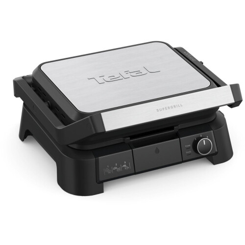 Tefal SuperGrill GC510D - Contactgrill 3-in-1 - Barbecue en ovenstand - RVS zwart Tweedehands