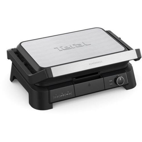 Tefal SuperGrill GC520D - 3-in-1 Contactgrill XL - Barbecuestand - 2200W - RVS